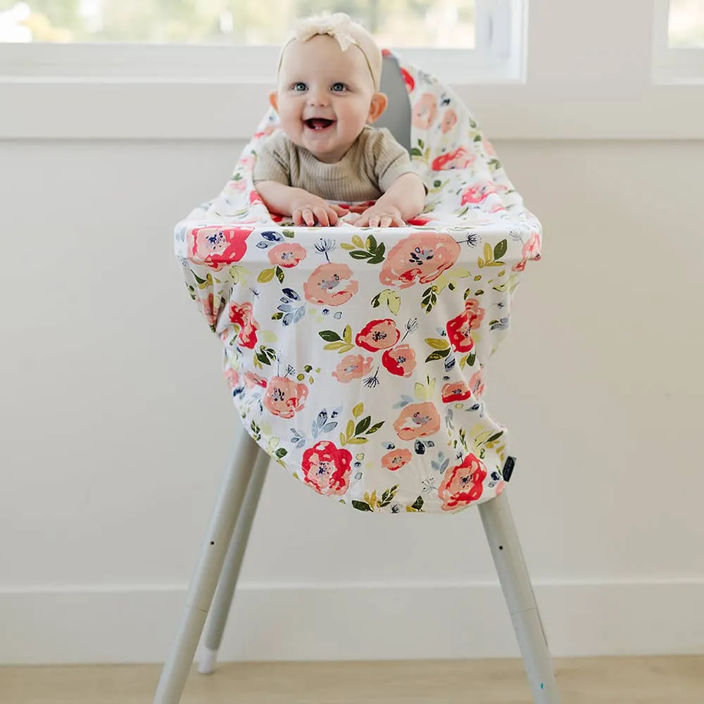5-in-1 Multi-Use Cover with Nursing Pads- Floral Pop