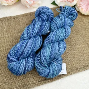 Hand Spun Tasmanian Merino Wool Chunky Yarn in Blue Sky