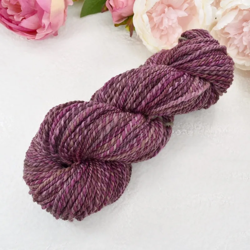 Hand Spun Tasmanian Merino Wool Chunky Yarn in Red Wine