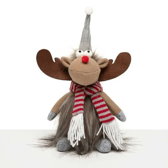 Plush Moose Woodland Critter Christmas Holiday Decorations