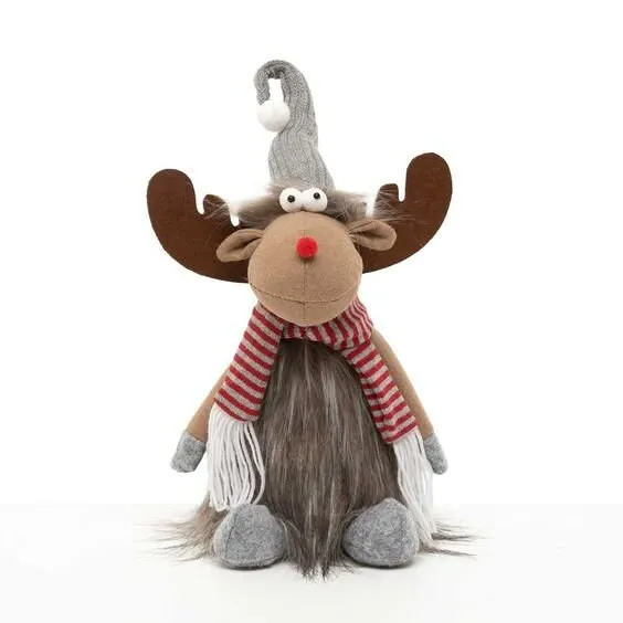 Plush Moose Woodland Critter Christmas Holiday Decorations