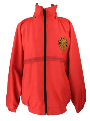 Vintage 90s Men’s ROK Marine Corps Red & Yellow High Roll Neck Zip Up Windbreaker Track Shell Jacket | Men’s Size XXL
