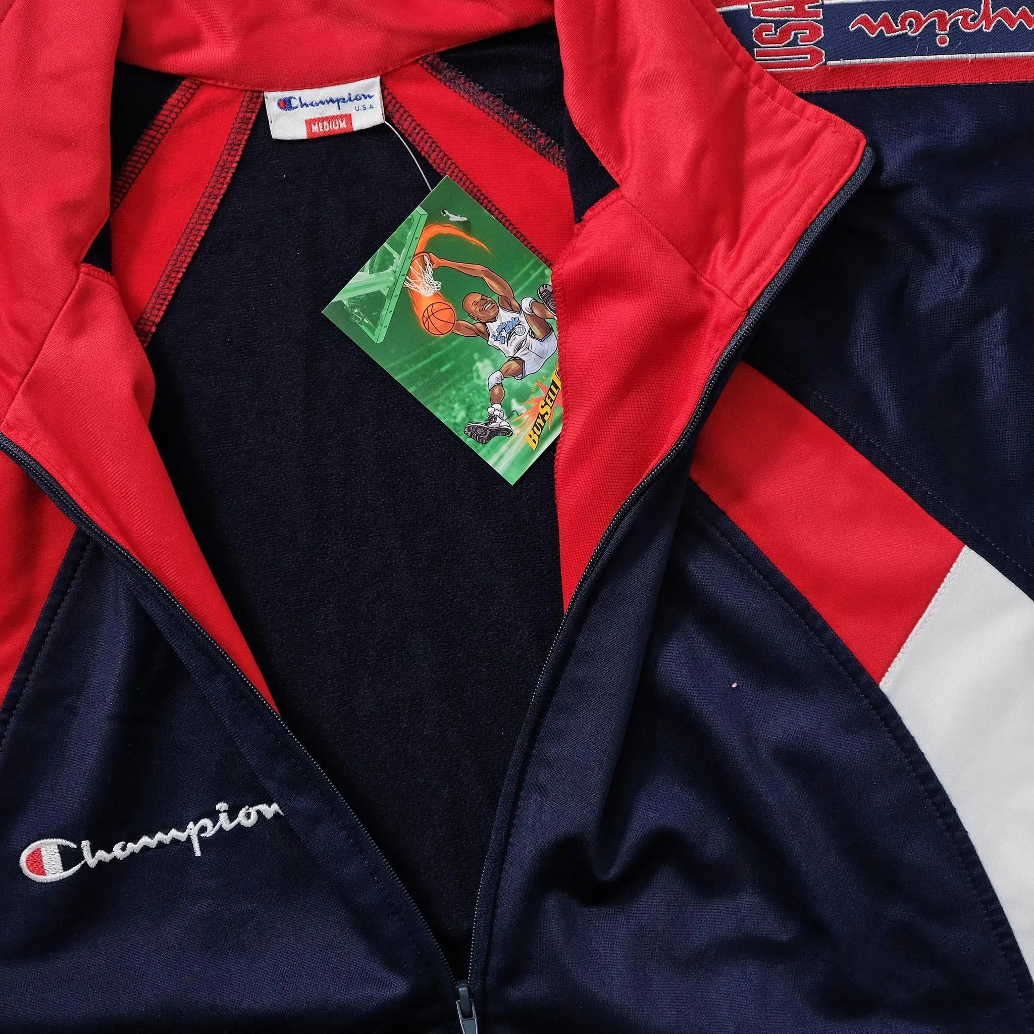 Vintage Champion USA Track Jacket Large